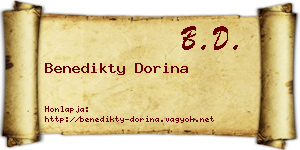 Benedikty Dorina névjegykártya
